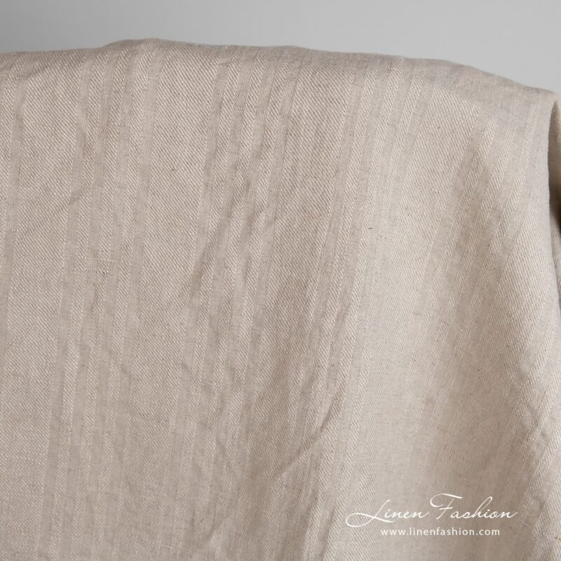 Natural color linen cotton fabric, specially washed to increase softness