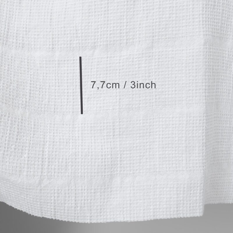 linen cotton white waffle, classic design.