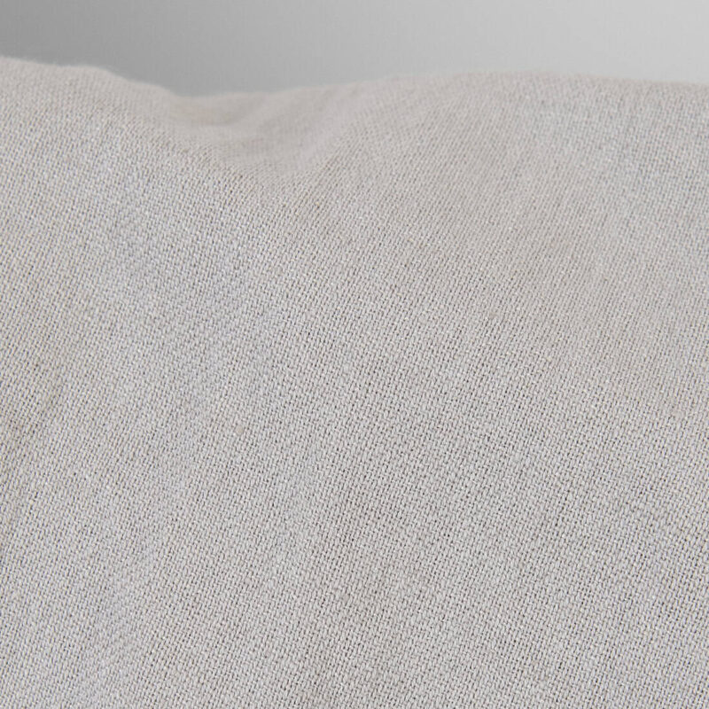 Washed linen cotton fabric light beige-grey melange, soft to touch