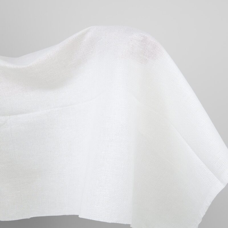 Linen cotton white canvas fabric