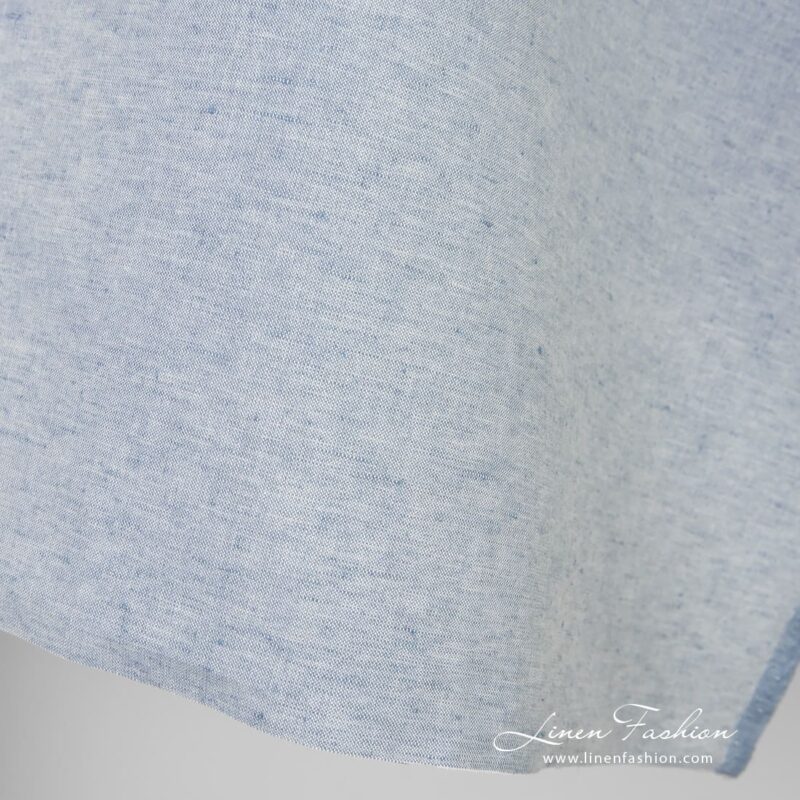 Bluish linen-cotton fabric