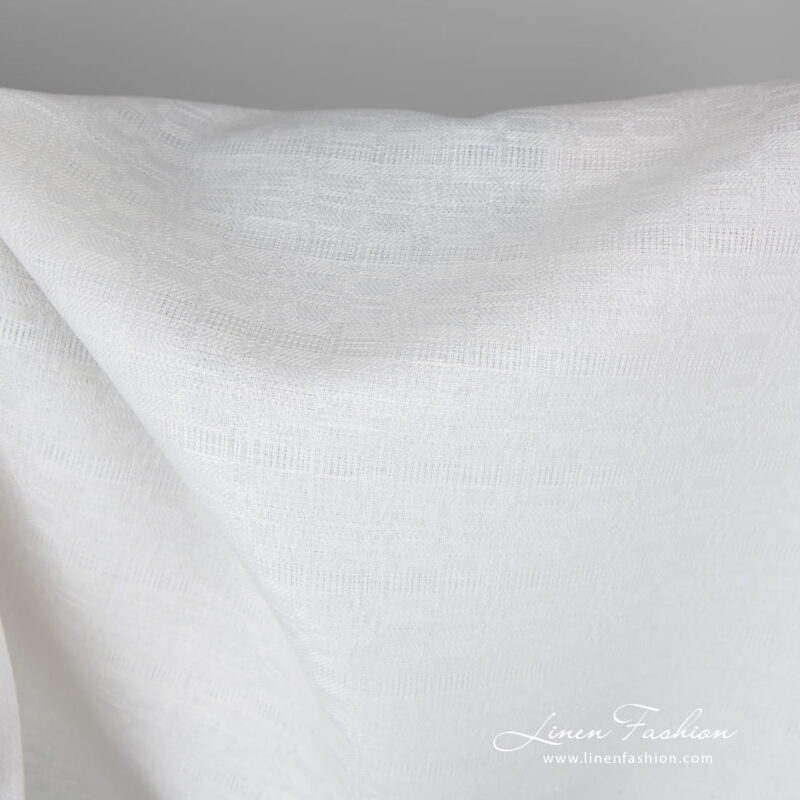 Linen cotton fabric with blue-red stripes product photo