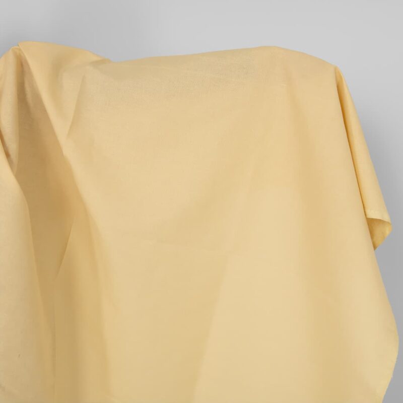 Linen cotton fabric pale yellow colour