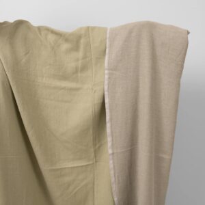 Olive green washed fabric double-sided