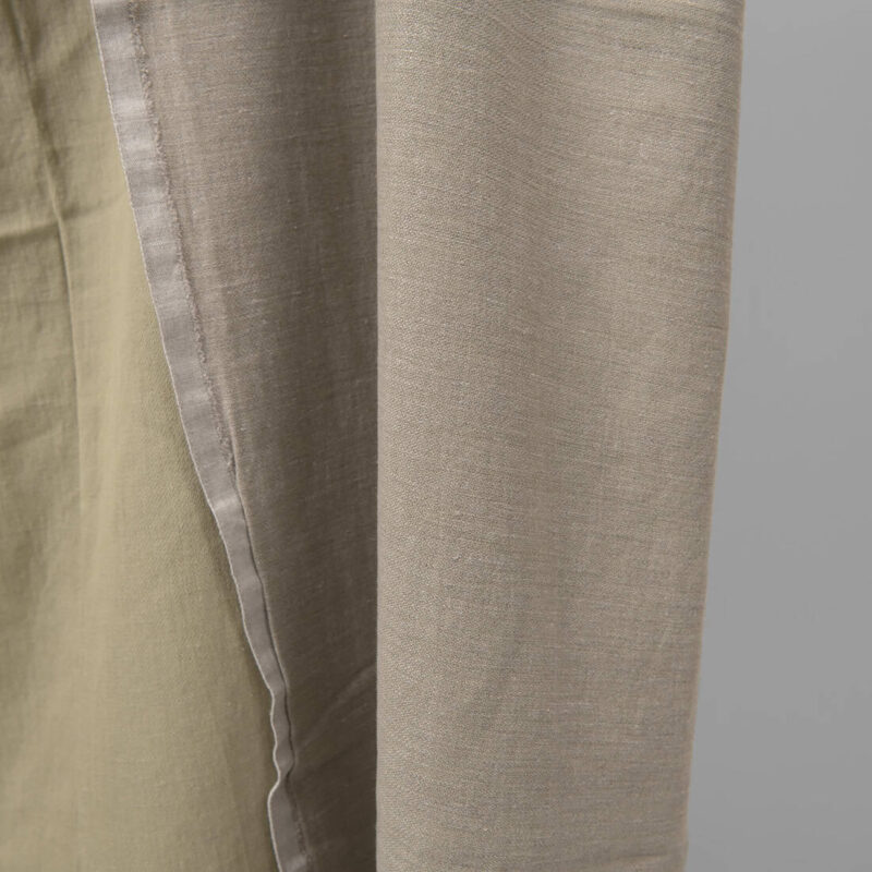 Olive green washed fabric double-sided texture