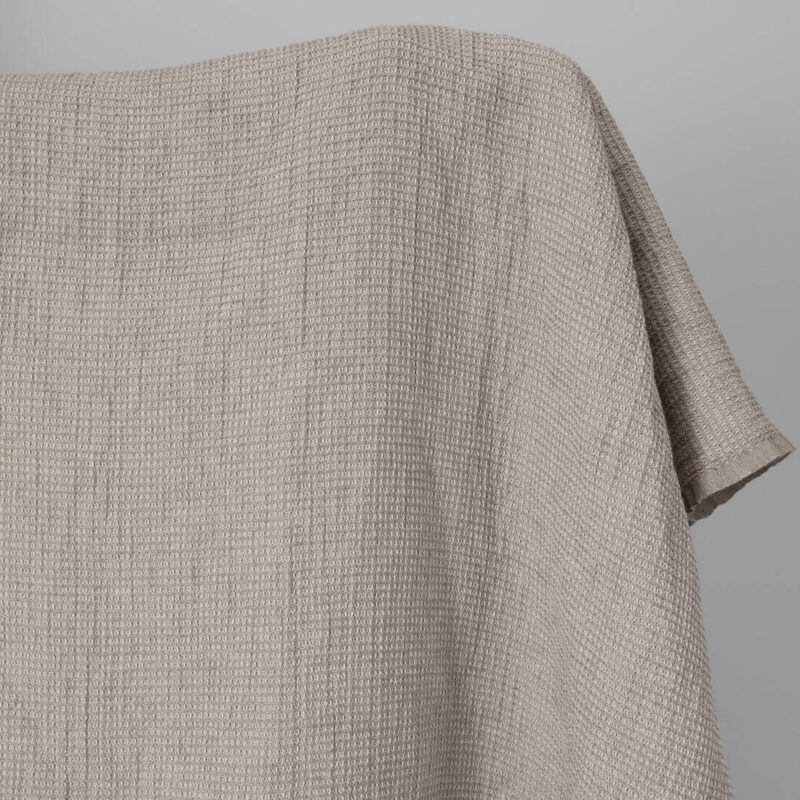 beige linen cotton waffle fabric.