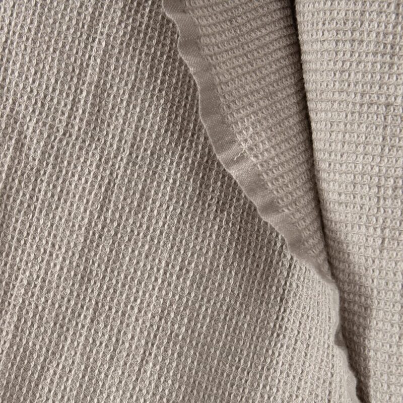 beige linen cotton waffle fabric, heavy quality.