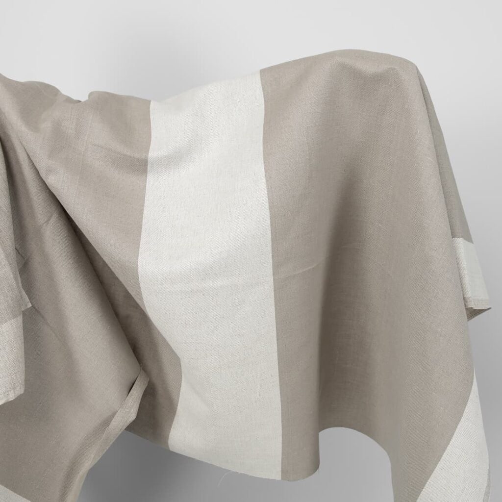 linen cotton fabric wide stripes