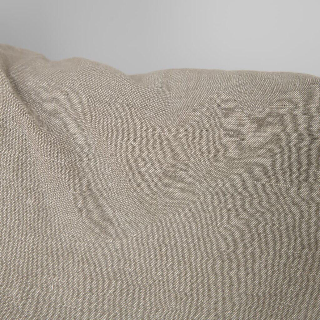 Beiges meliertes Halbleinen gewaschen 4 Washed linen cotton fabric white beige mix, stonewashed