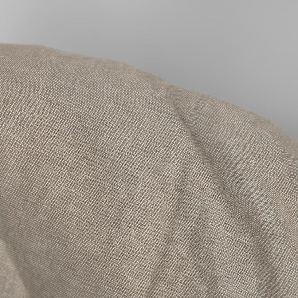 Beiges meliertes Halbleinen gewaschen 5 Washed linen cotton fabric white beige mix