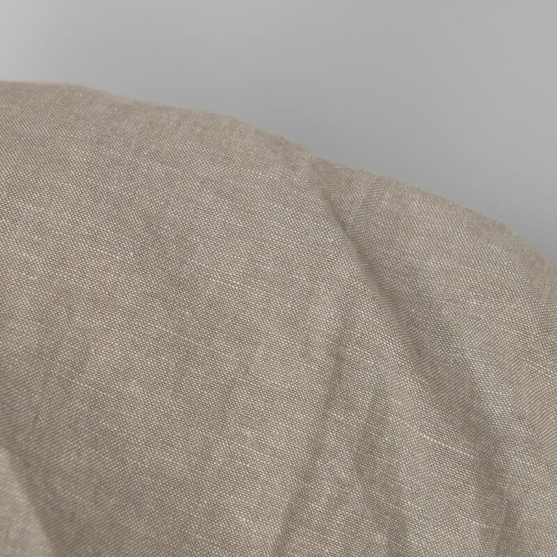 Washed linen cotton fabric white beige mix