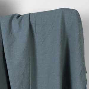 Grünlich-blau meliertes Halbleinen gewaschen 4 Washed linen cotton fabric green-blue melange