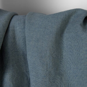 Grünlich-blau meliertes Halbleinen gewaschen 6 Washed linen cotton fabric green-blue melange, specially washed