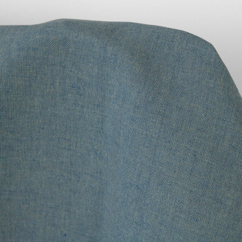 Grünlich-blau meliertes Halbleinen – Bild 2