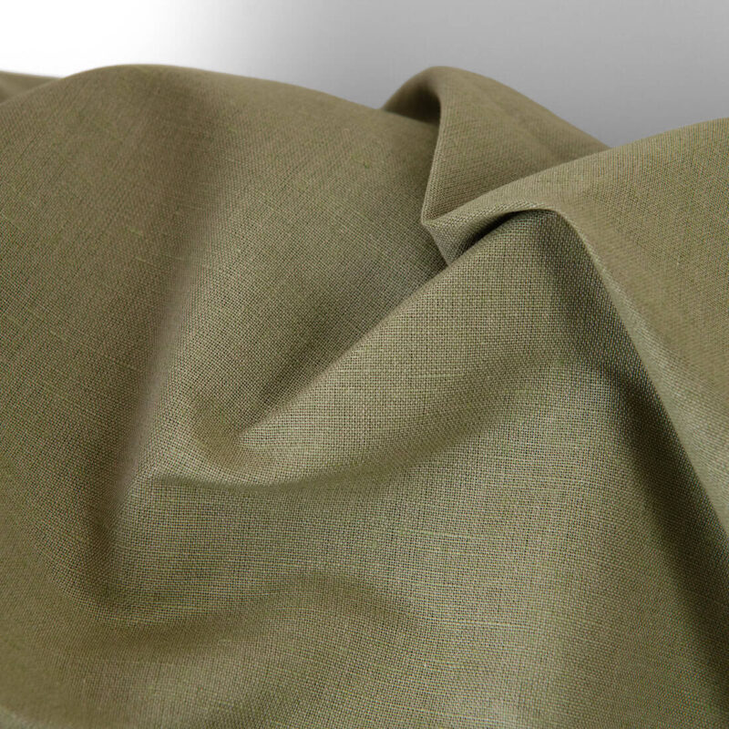 Beige-grün meliertes Halbleinen – Bild 4