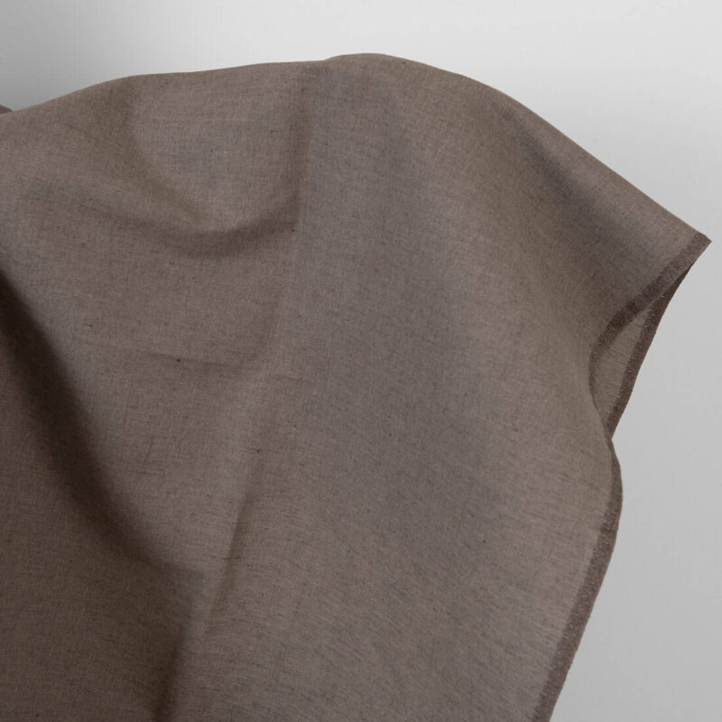 Linen cotton fabric grey-brown melange