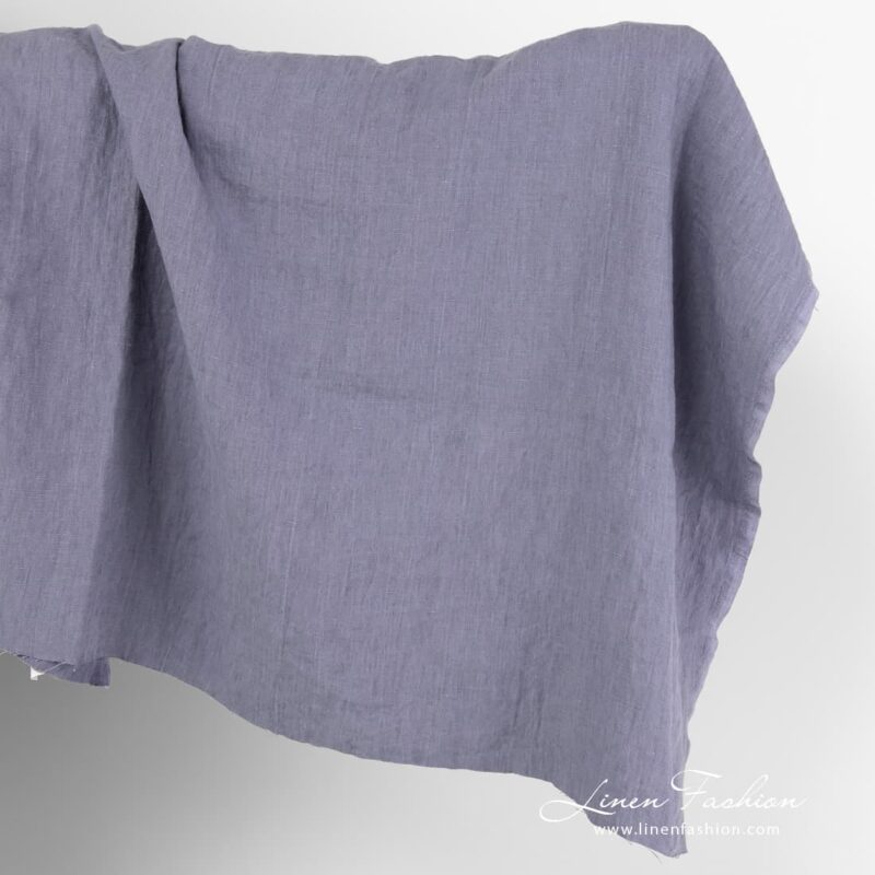 Washed violet linen fabric.