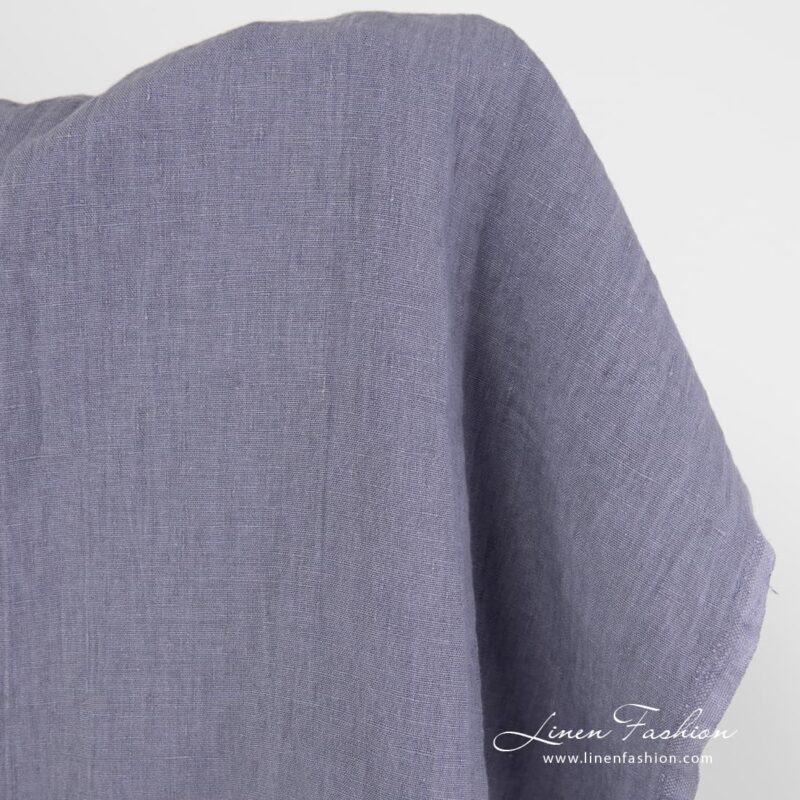 100% linen fabric washed, violet.