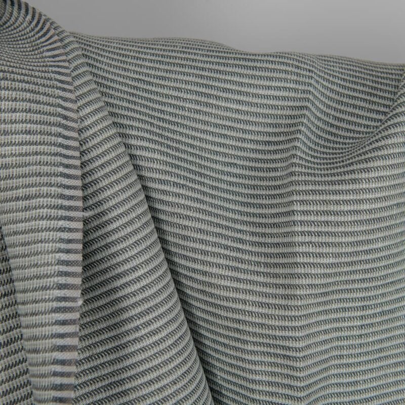 Linen fabric green-grey small pattern texture