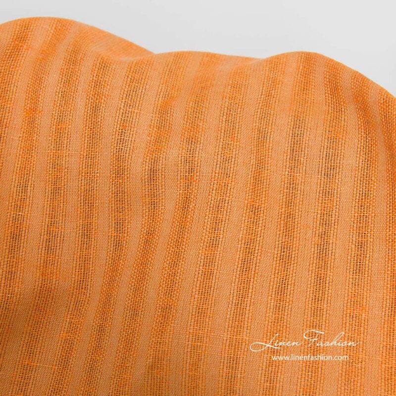 Halbleinen orange gestreift – Bild 2