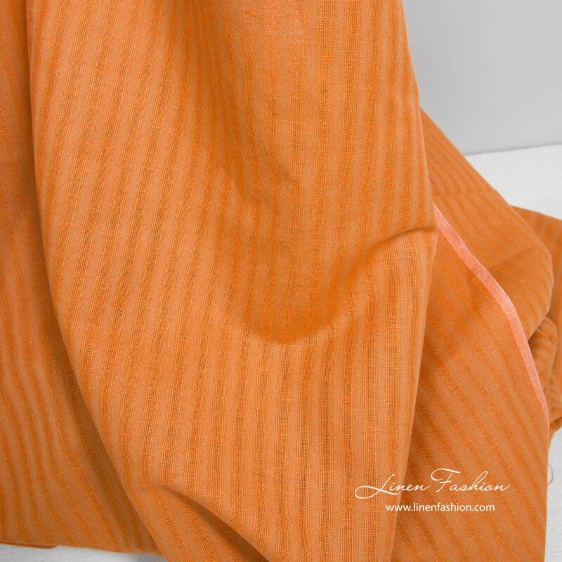 Halbleinen orange gestreift – Bild 3