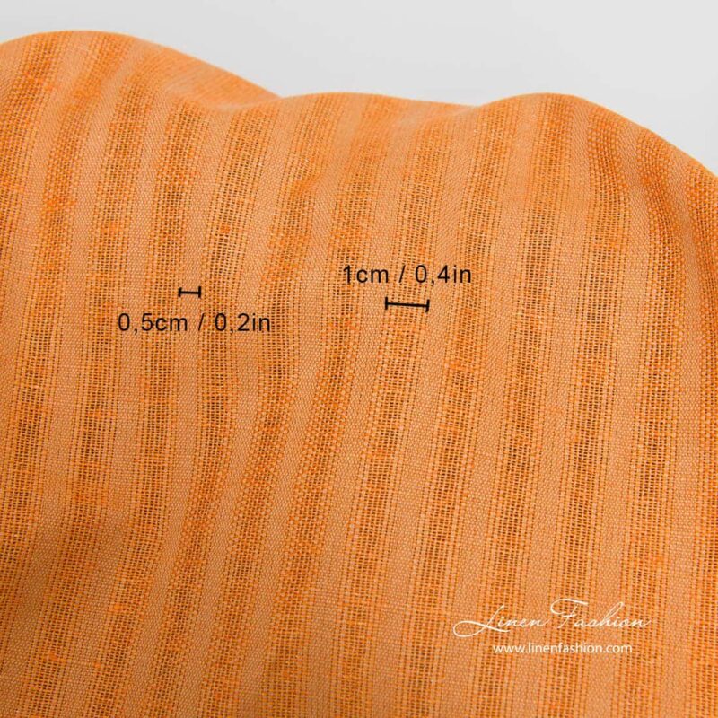 Halbleinen orange gestreift – Bild 4