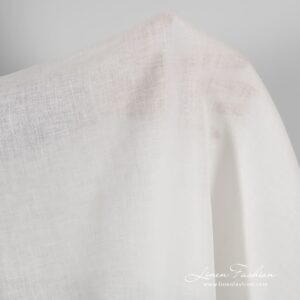Lightweight off-white linen fabric