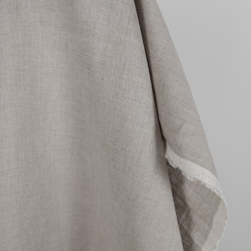 Natural undyed linen fabric lightweight edge
