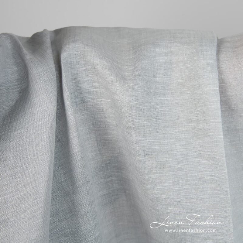 Linen fabric grey-white blocky gradient 150cm