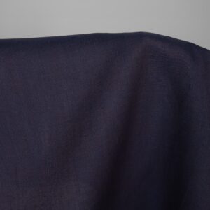Lightweight linen fabric dark blue and brown melange, 150cm