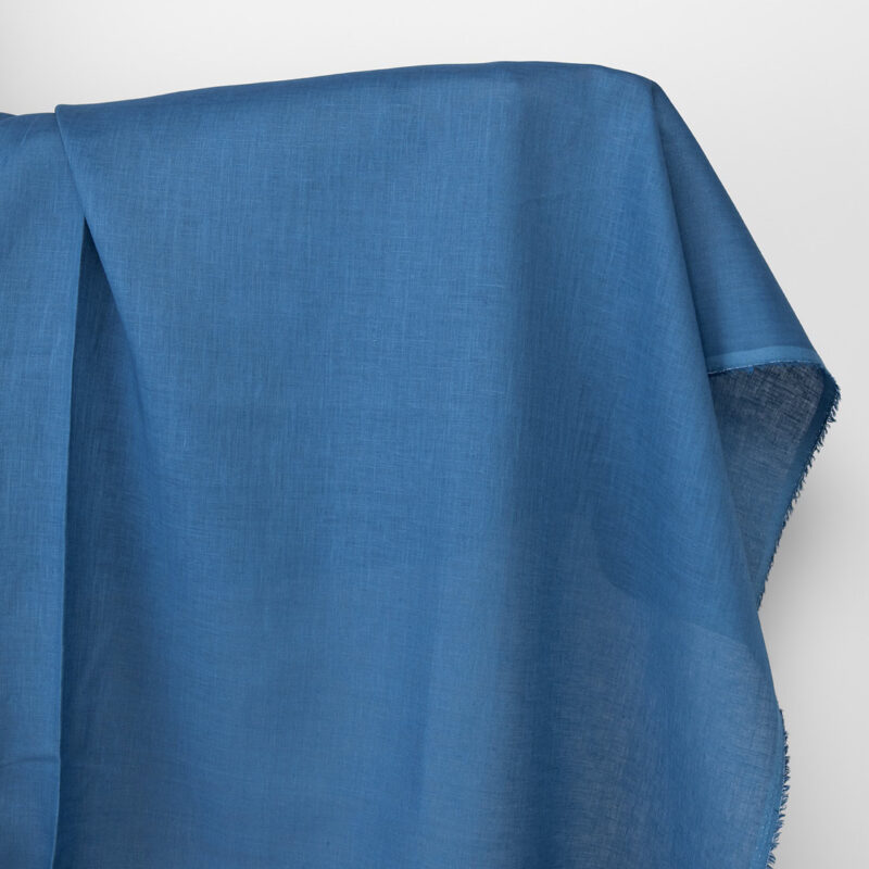 Leinenstoff uni mittelblau
