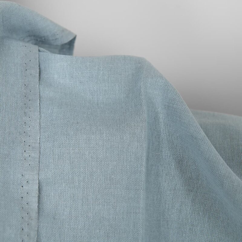 Linen fabric light greyish blue, texture