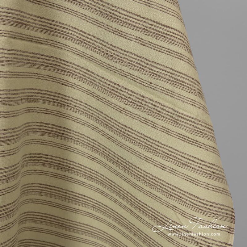 Linen cotton fabric pale green colour.