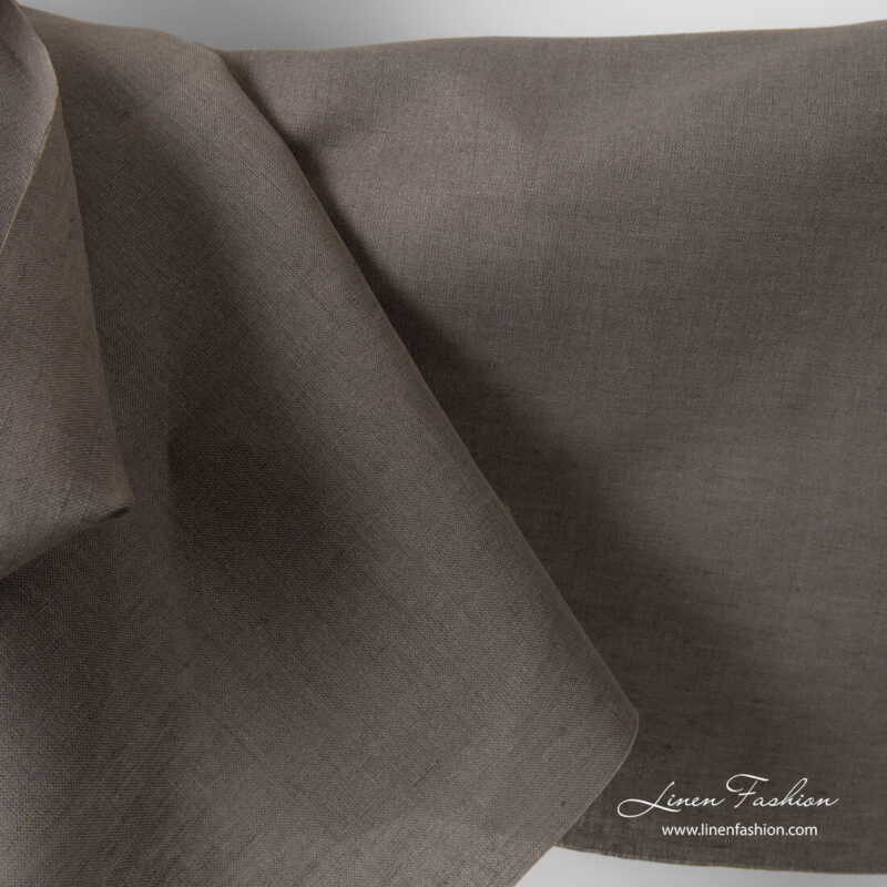 Grey linen cotton fabric