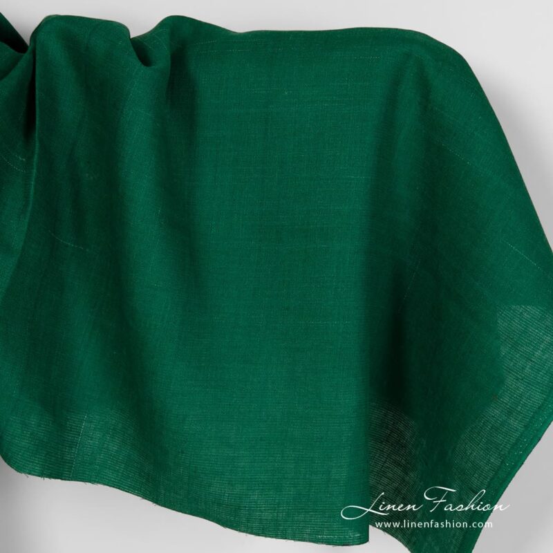 Linen green fabric