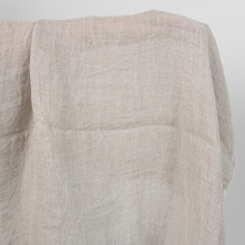 Washed linen fabric natural colour transparent product photo