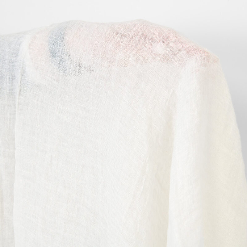 Linen fabric sheer off-white, washed, lightweight