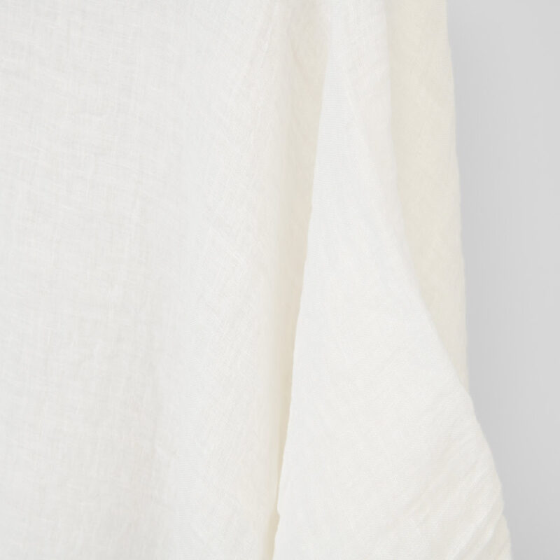 Linen fabric sheer off-white, washed, plain weave