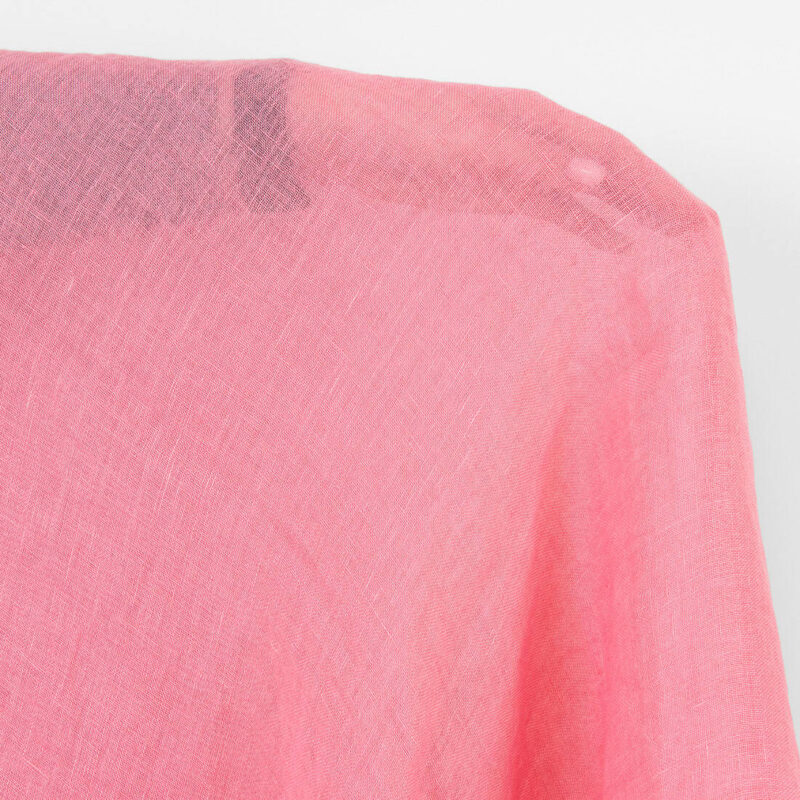 Leinenstoff transparent leuchtend rosa, gewaschen – Bild 2