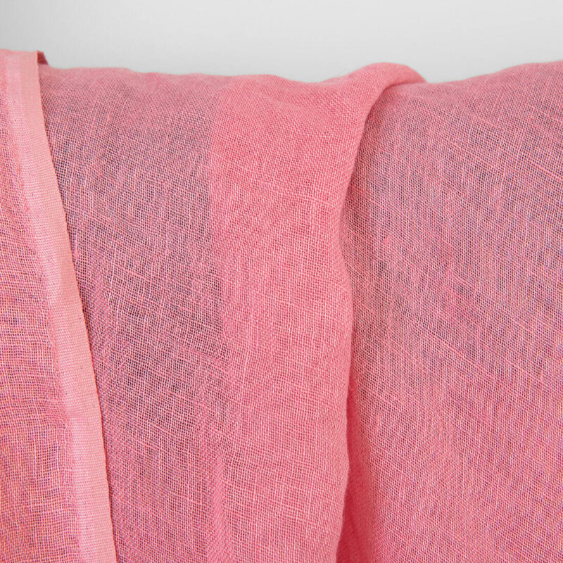 Leinenstoff transparent leuchtend rosa, gewaschen – Bild 4