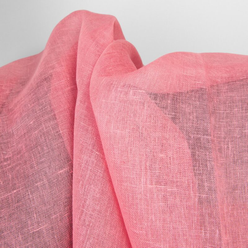 Leinenstoff transparent leuchtend pink – Bild 3