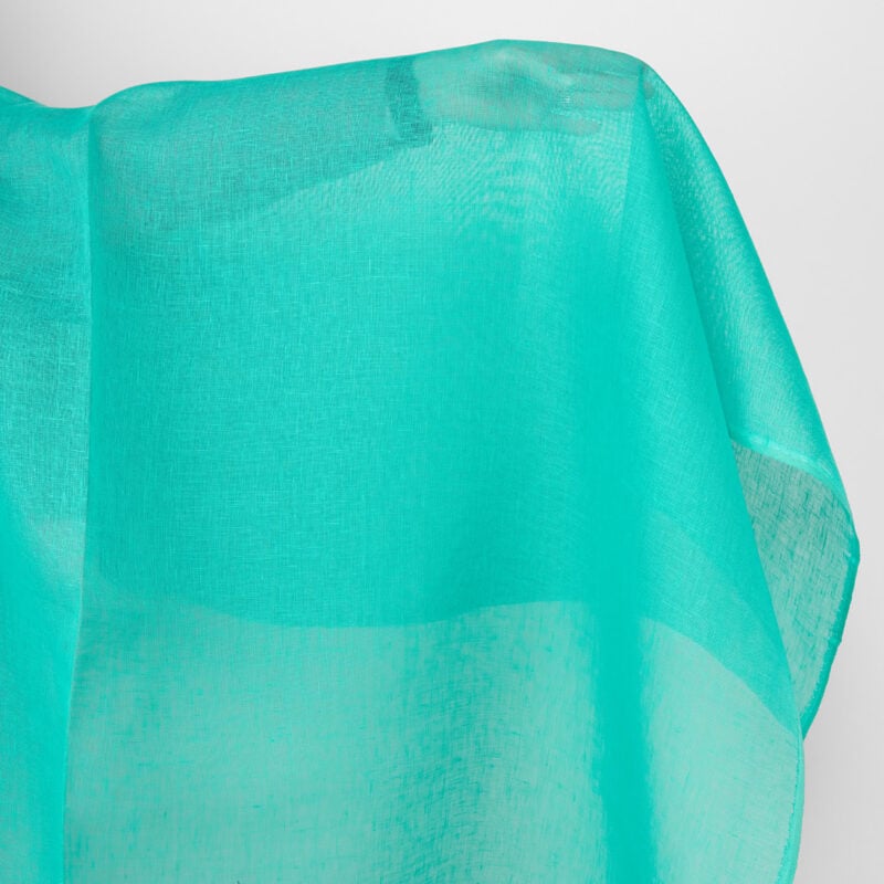 Leinenstoff transparent leuchtendes Türkisgrün