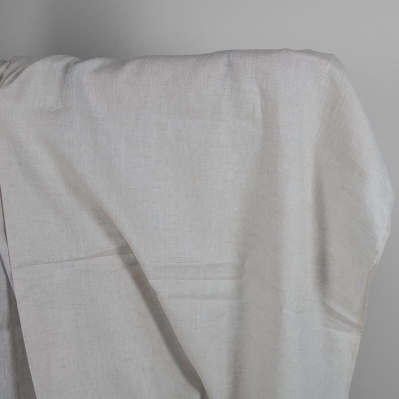 Patterned fabric undyed linen and white mix