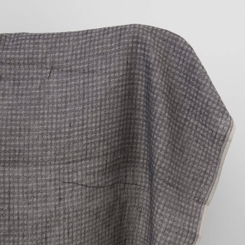 Black and grey linen fabric