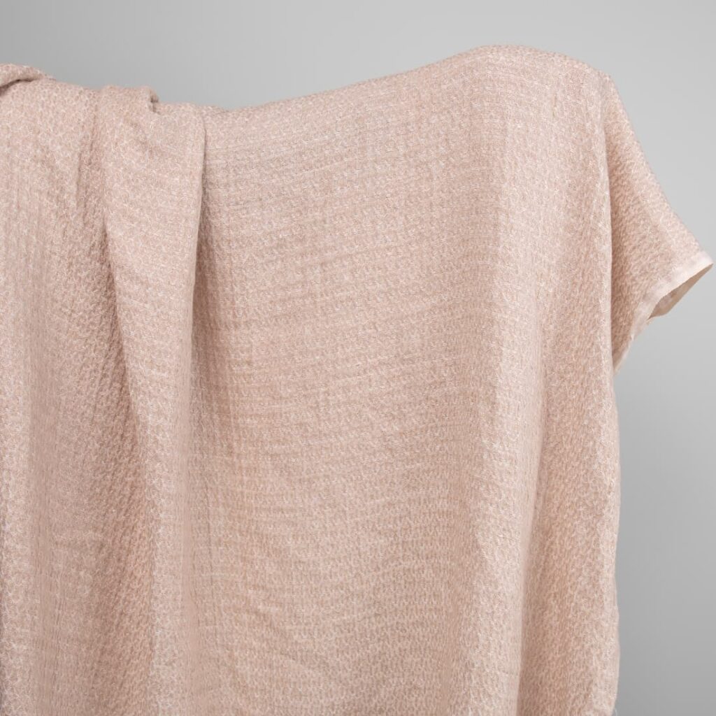 heavy washed linen light brown fabric