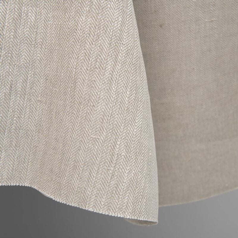 linen herringbone beige fabric, width 150cm