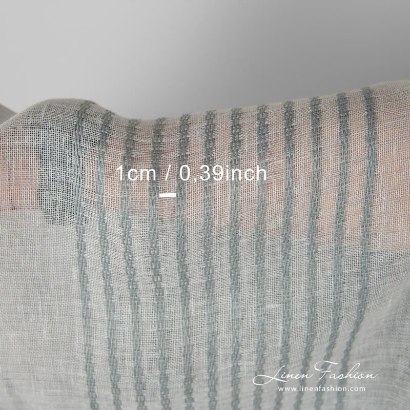 Gauze 100% linen fabric in grey.