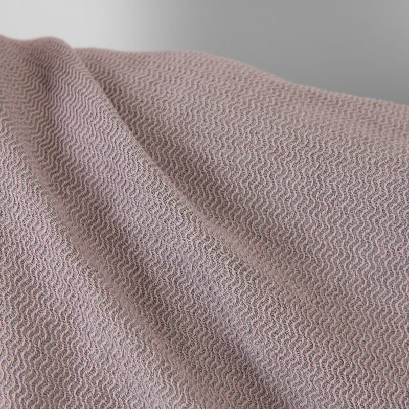 Linen cotton heavy fabric lilac and grey zigzag washed, heavy weight fabric