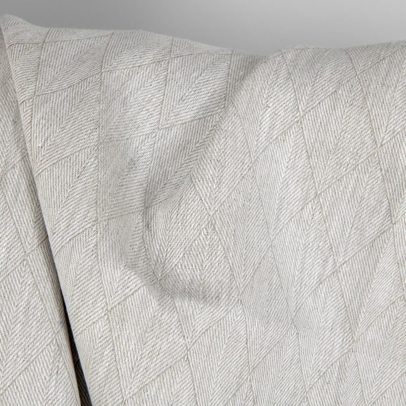Beige double-sided linen fabric in a diamond pattern product photo