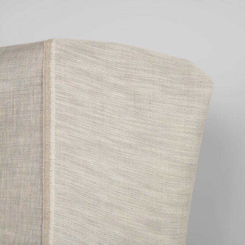 Linen cotton fabric beige grey satin double-sided, 150cm
